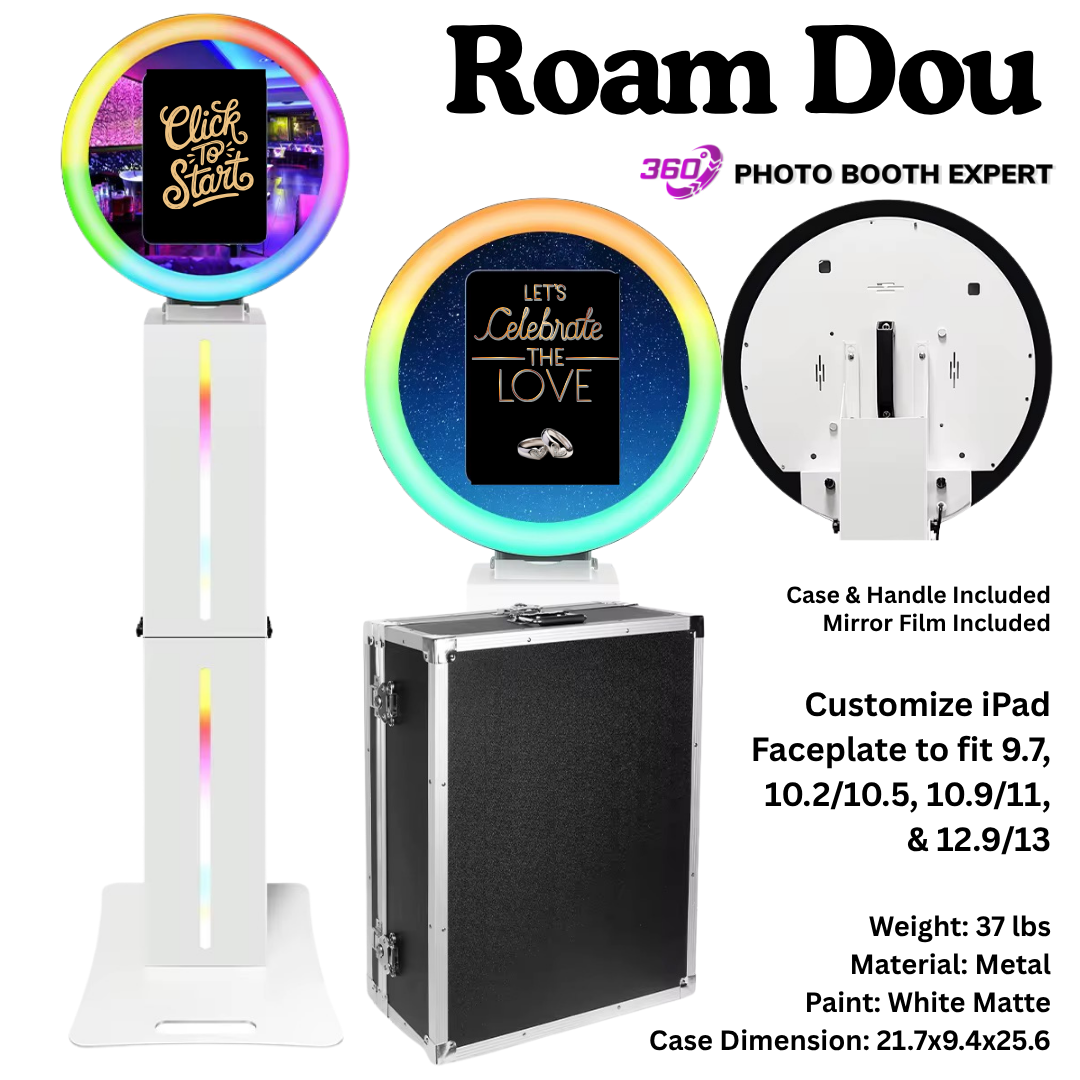 Roam Duo Photo Booth + Medium 360 Photo Booth Event Bundle