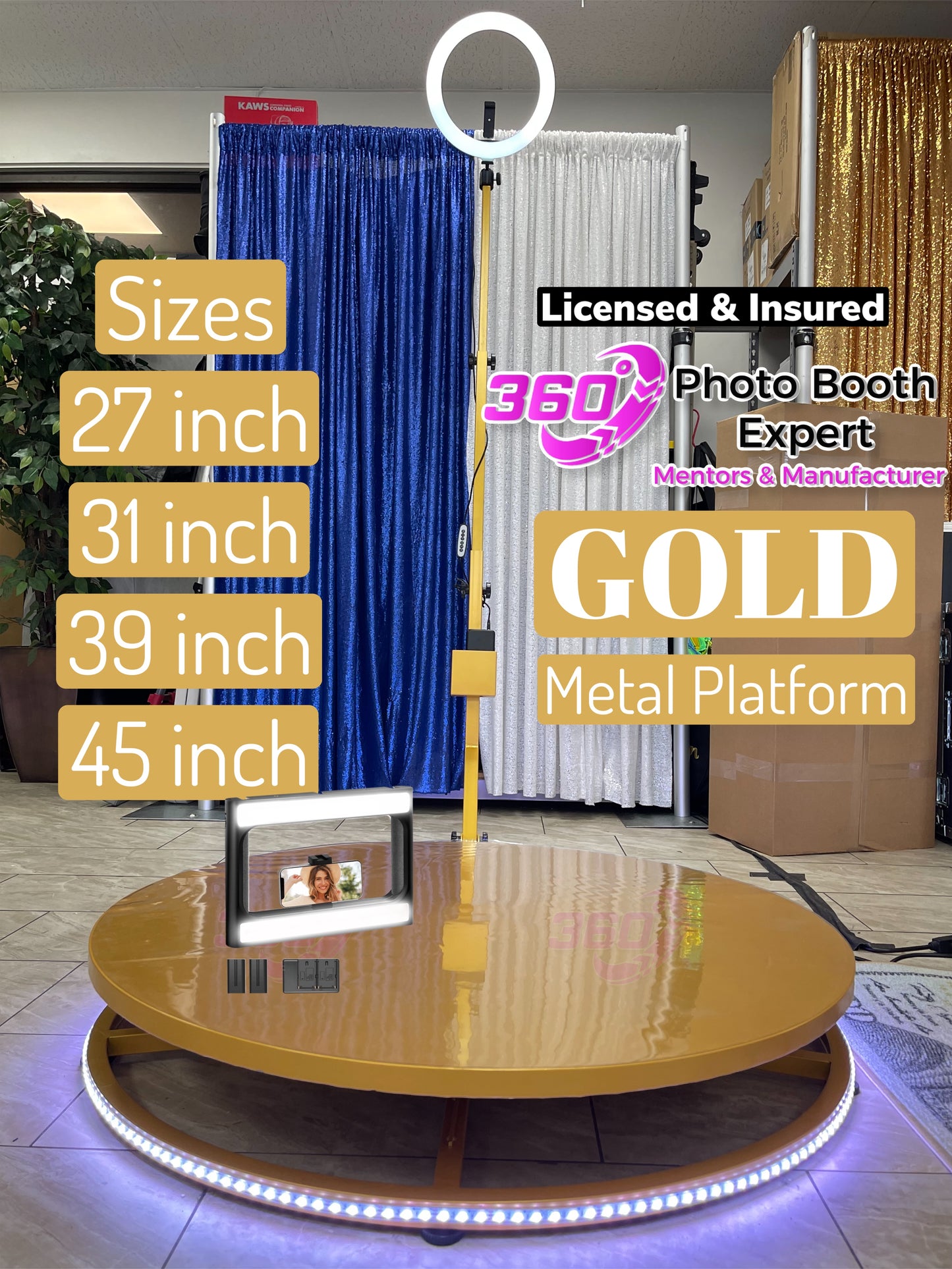 Gold 360 Video Booth